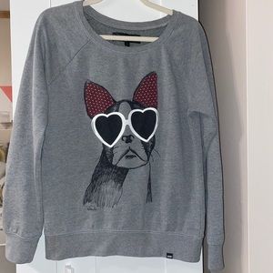 Vans Grey French Bulldog Sweatshirt
